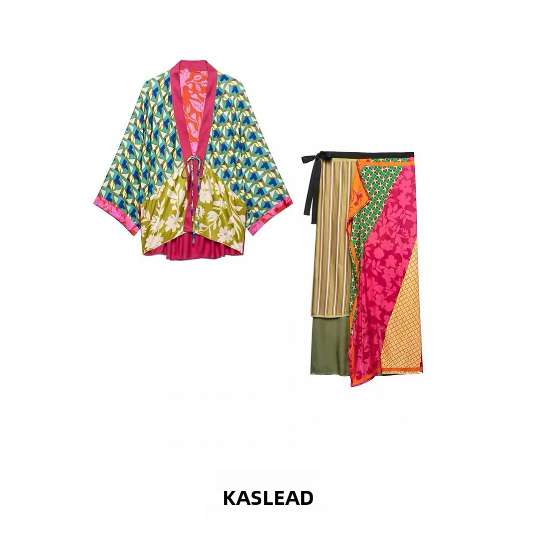 KASLEAD 新しい女性のファッション V ネックノースリ - Midi Skirt Floral のレビューと価格