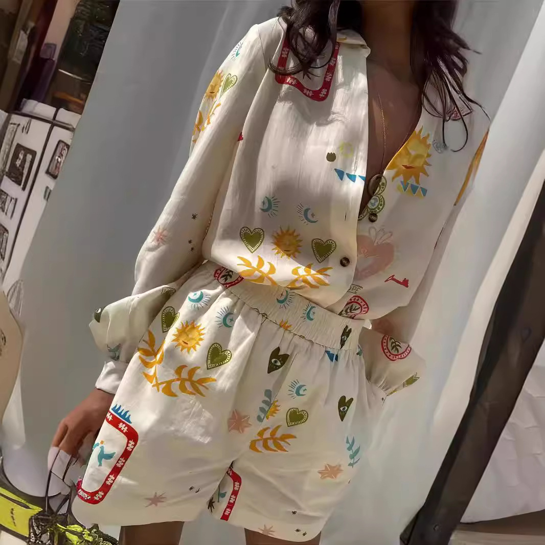女性カジュアル弾性ウエスト 2 個セットエレガントな花柄ラペ - Romper Floral Print のレビューと価格