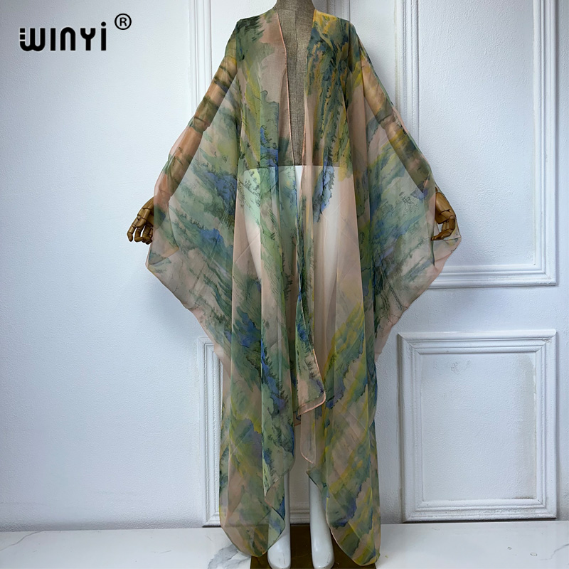 2023 WINYI ヨーロッパ着物風レディースカーディガン - Cover Up Kaftan のレビューと価格